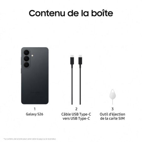 Samsung Galaxy S26 5G 512 Go Noir SM-S942BZKHEUB - Neuf — Reconditionné Garanti 12 mois · Smarty Paris
